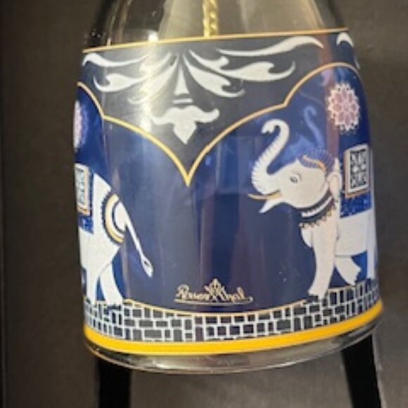 Rosenthal Maharajas Kobalt Elephant Motif Bell Christmas Ornament - Picture 3 of 7